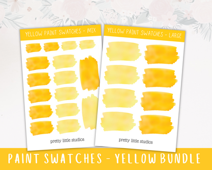 Yellow Paint Swatches Stickers