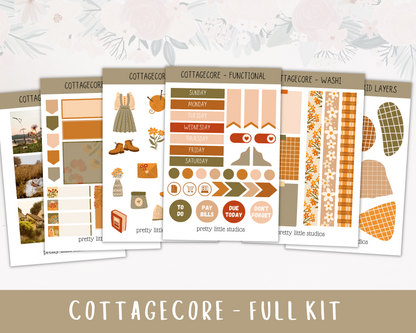 Cottagecore Standard Vertical Weekly Kit - Happy Planner Classic