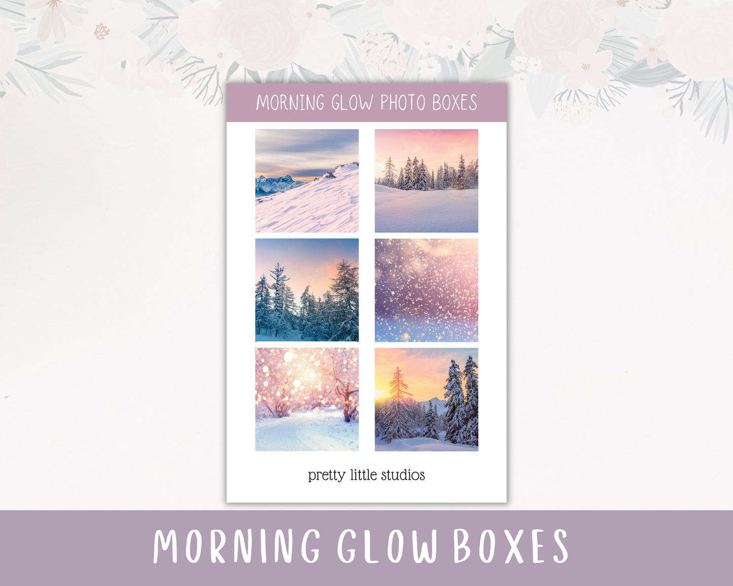 Morning Glow Photo Boxes Aesthetic Sticker Sheets