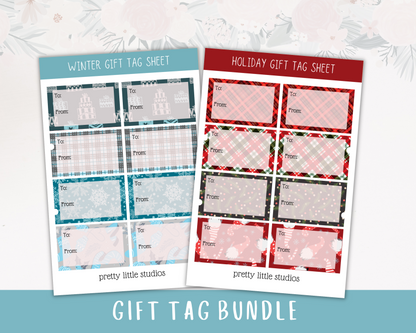 Winter Gift Tags Sticker Sheets