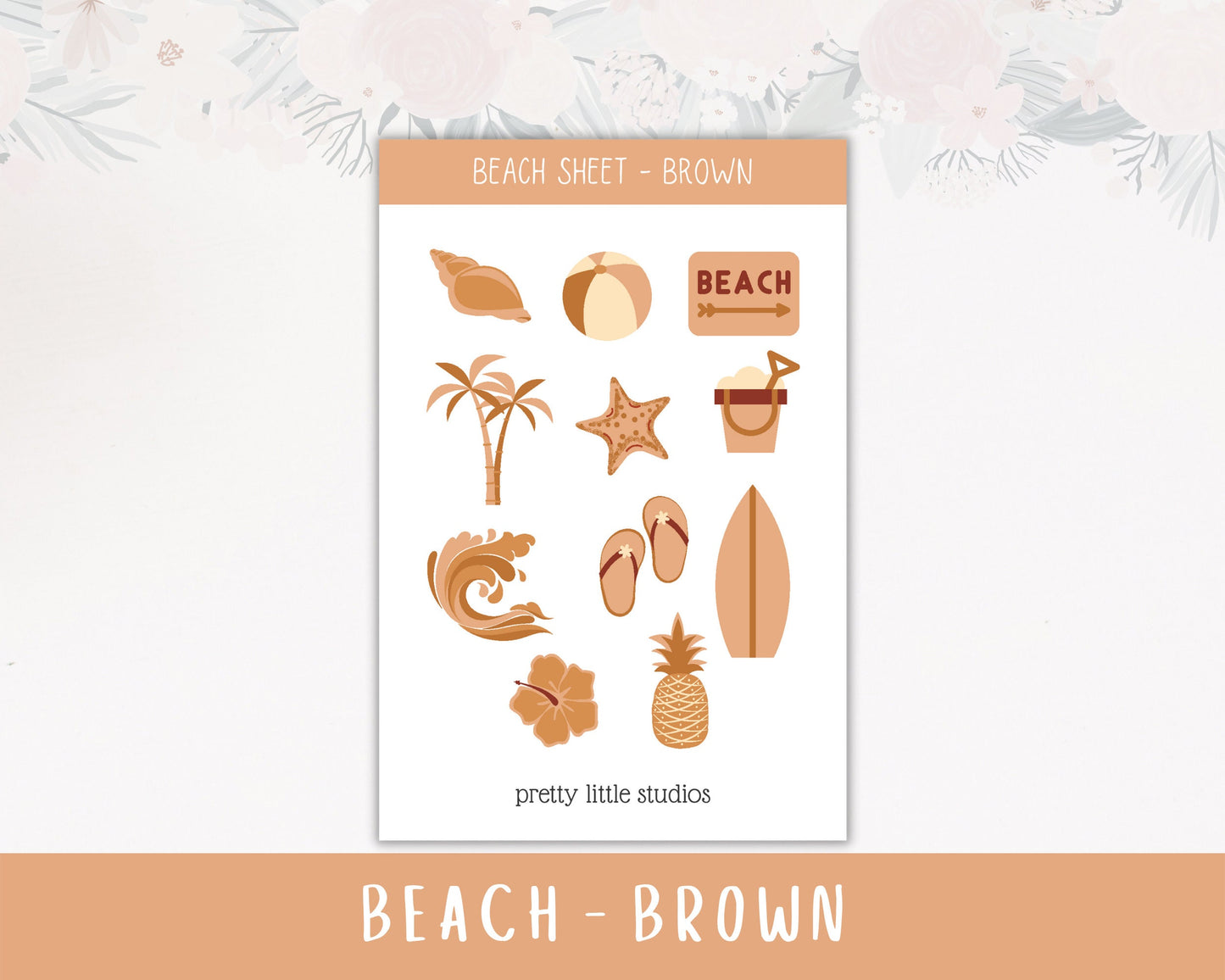 Beach Vibes Sticker Sheets - Bullet Journal Stickers - Planner Stickers - Vacation Stickers