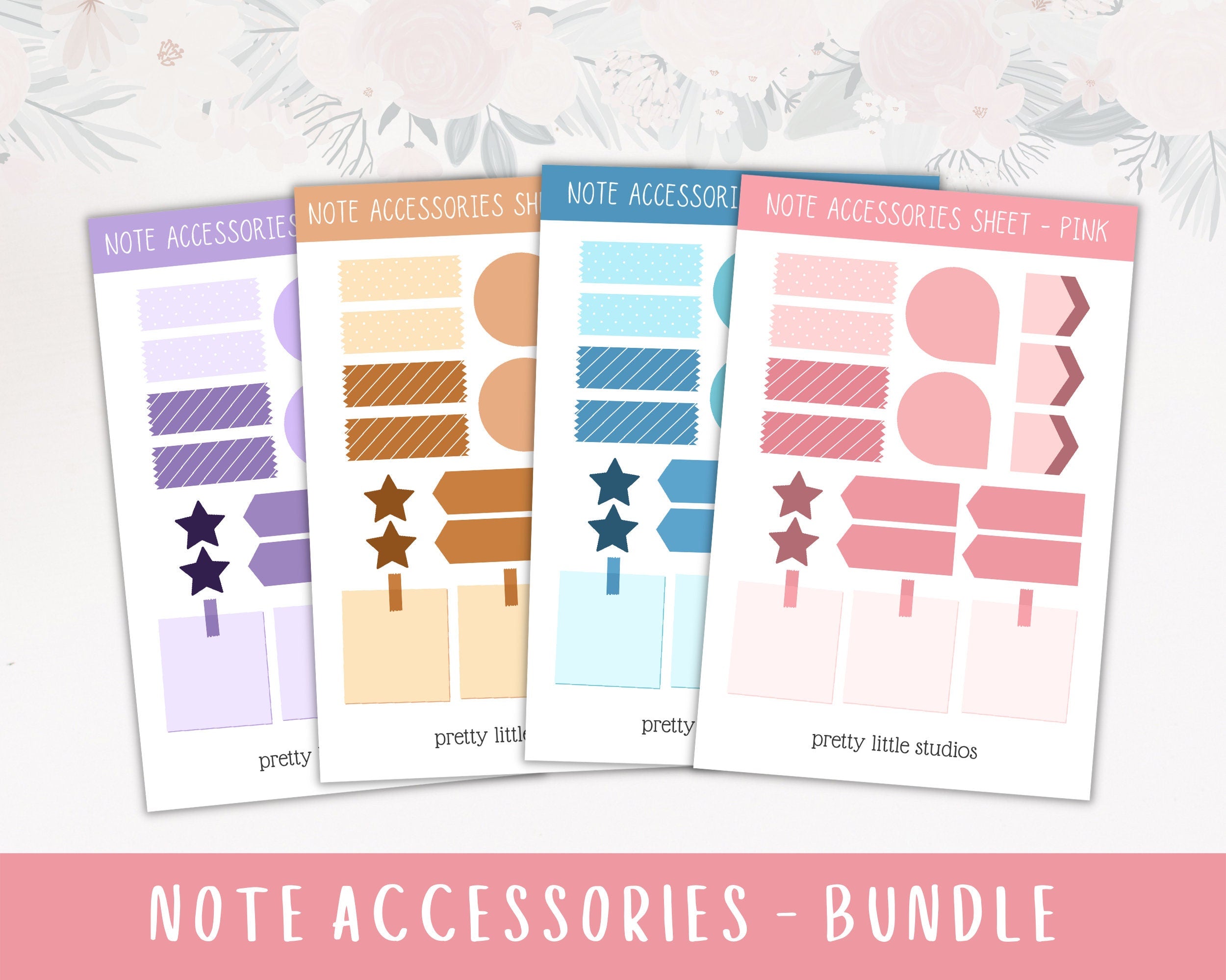 Note Accessories Weekly Spread Sticker Sheets - Bullet Journal Sticker ...