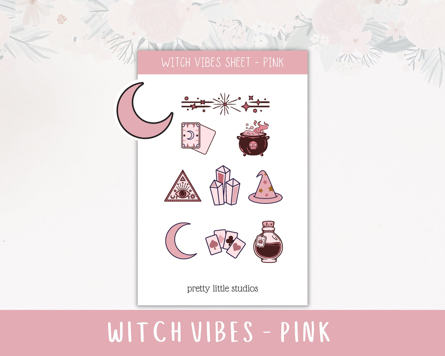 Witchy Vibes Sticker Sheets - Bullet Journal Stickers - Planner Stickers - Witch Stickers