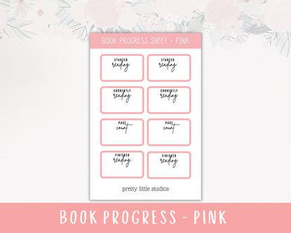 Book Progress Sticker Sheets - Bullet Journal Stickers - Planner Stickers - Book Stickers