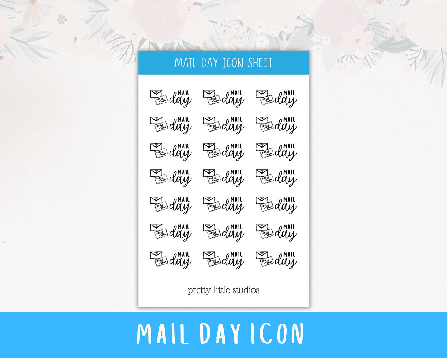 Mail Day Icon Sticker Sheet - Bullet Journal Stickers - Planner Stickers - Mail Day Sticker - Functional Stickers - Icon Stickers - Mail Day