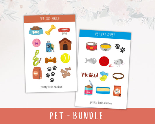 Pet Inspired Decorative Sticker Sheets - Bullet Journal Stickers - Planner Stickers - Decorative Stickers - Pet Stickers