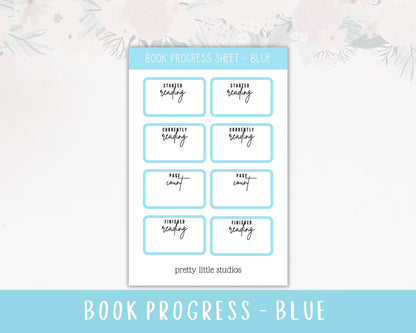 Book Progress Sticker Sheets - Bullet Journal Stickers - Planner Stickers - Book Stickers