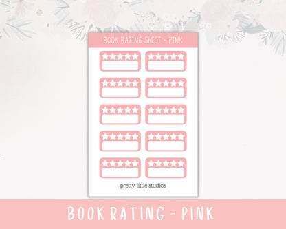 Book Rating Sticker Sheets - Bullet Journal Stickers - Planner Stickers - Book Stickers