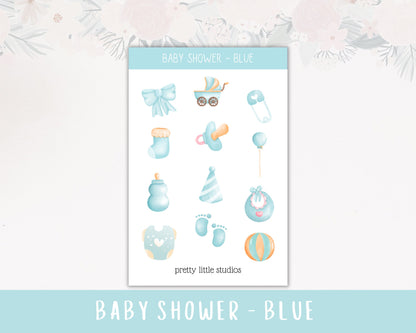 Baby Shower Decorative Sticker Sheets - Baby Stickers - Pink Baby Stickers - Blue Blue Stickers