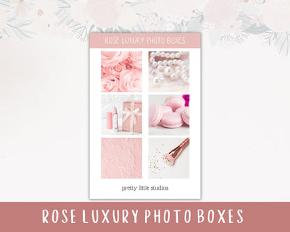 Rose Luxury Photo Sticker Sheets - Bullet Journal Stickers - Planner Stickers - Valentine's Day Stickers - Pink Stickers
