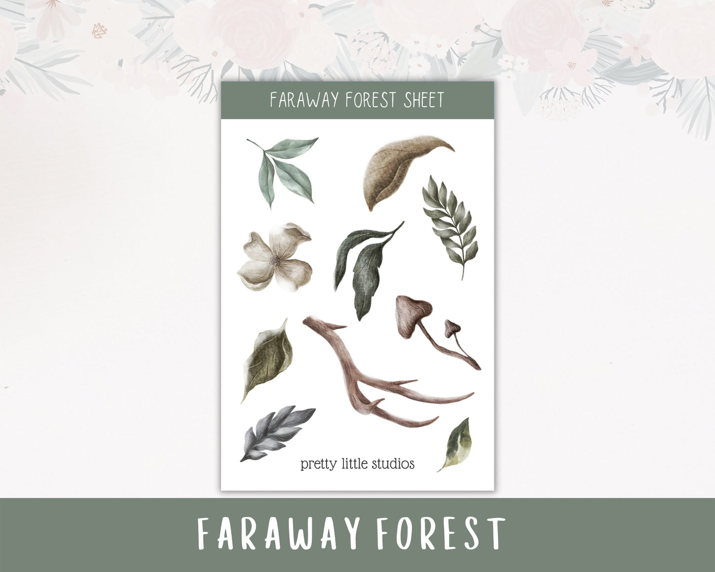 Faraway Forest Sticker Sheets - Bullet Journal Stickers - Woodsy Stickers - Forest Stickers