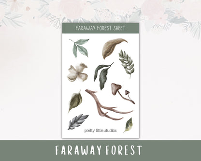 Faraway Forest Sticker Sheets - Bullet Journal Stickers - Woodsy Stickers - Forest Stickers