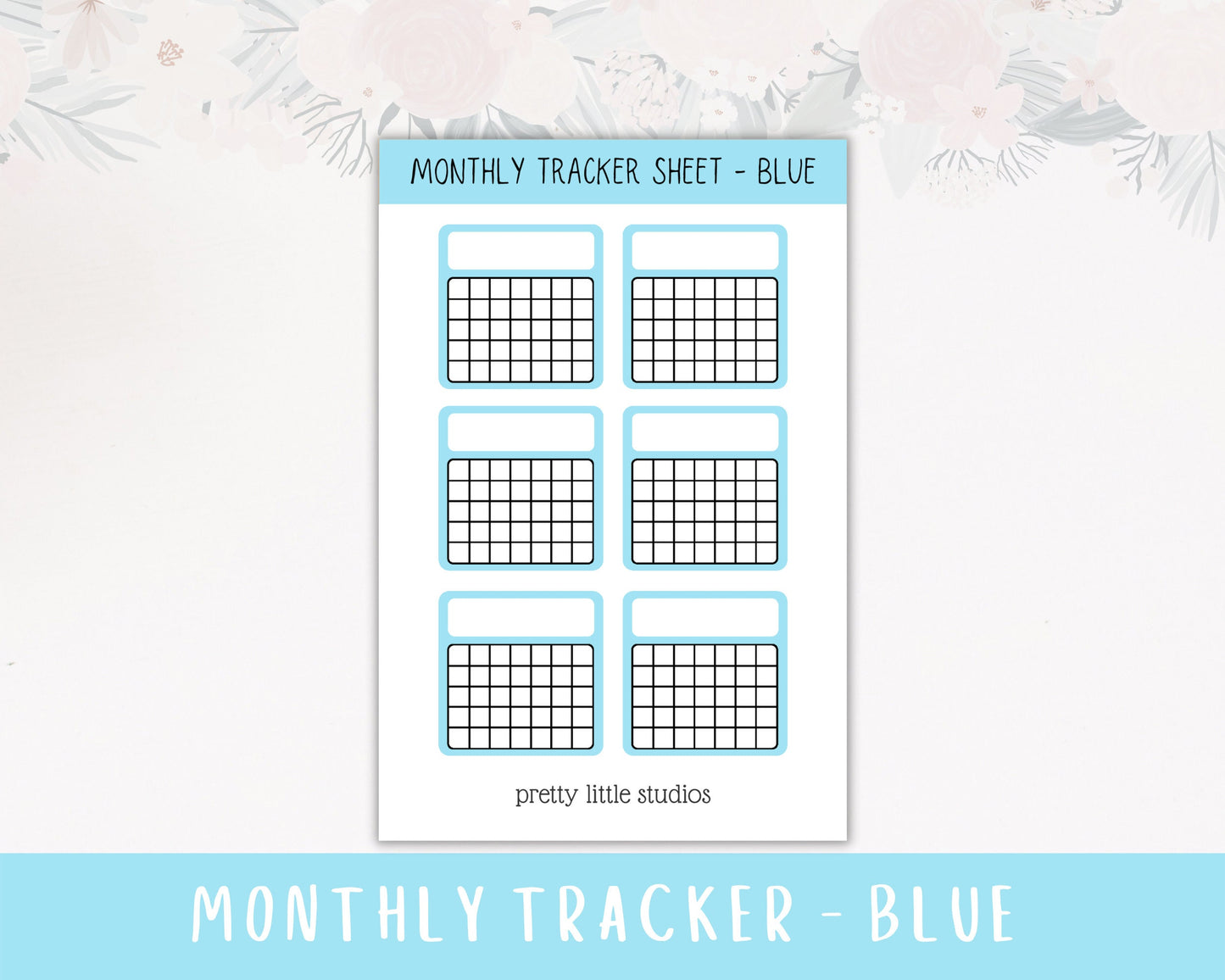 Monthly Tracker Sticker Sheet - Bullet Journal Stickers - Planner Stickers - Habit Tracker Sticker - Functional Stickers - Habit Trackers