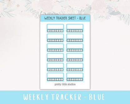Weekly Tracker Sticker Sheet - Bullet Journal Stickers - Planner Stickers - Habit Tracker Sticker - Functional Stickers - Habit Trackers