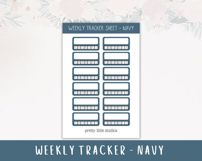 Weekly Tracker Sticker Sheet - Bullet Journal Stickers - Planner Stickers - Habit Tracker Sticker - Functional Stickers - Habit Trackers