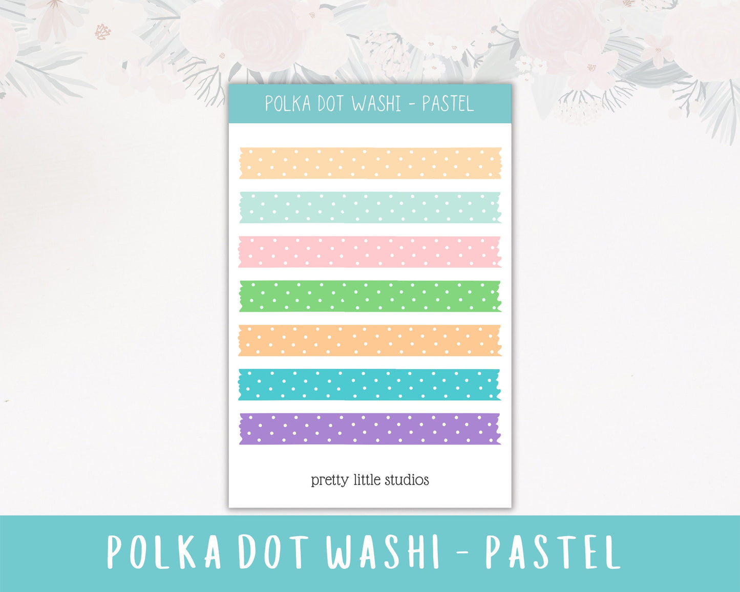 Polka Dot Washi Sticker Sheets - Bullet Journal Sticker - Spring Planner Stickers - Washi Stickers - Spring Stickers
