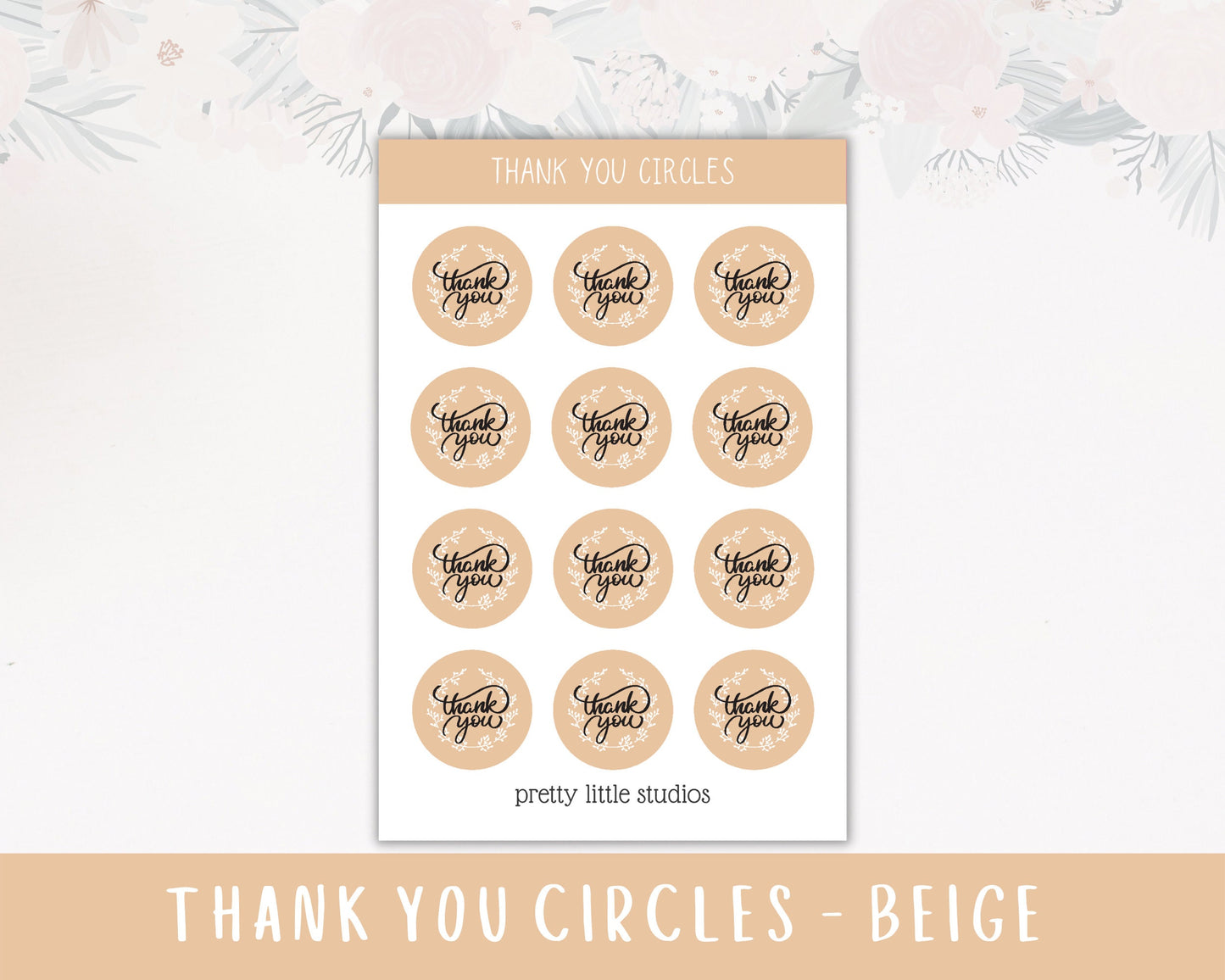 Thank You Round Stickers - Thank You Circle Stickers - Loot Bag Stickers