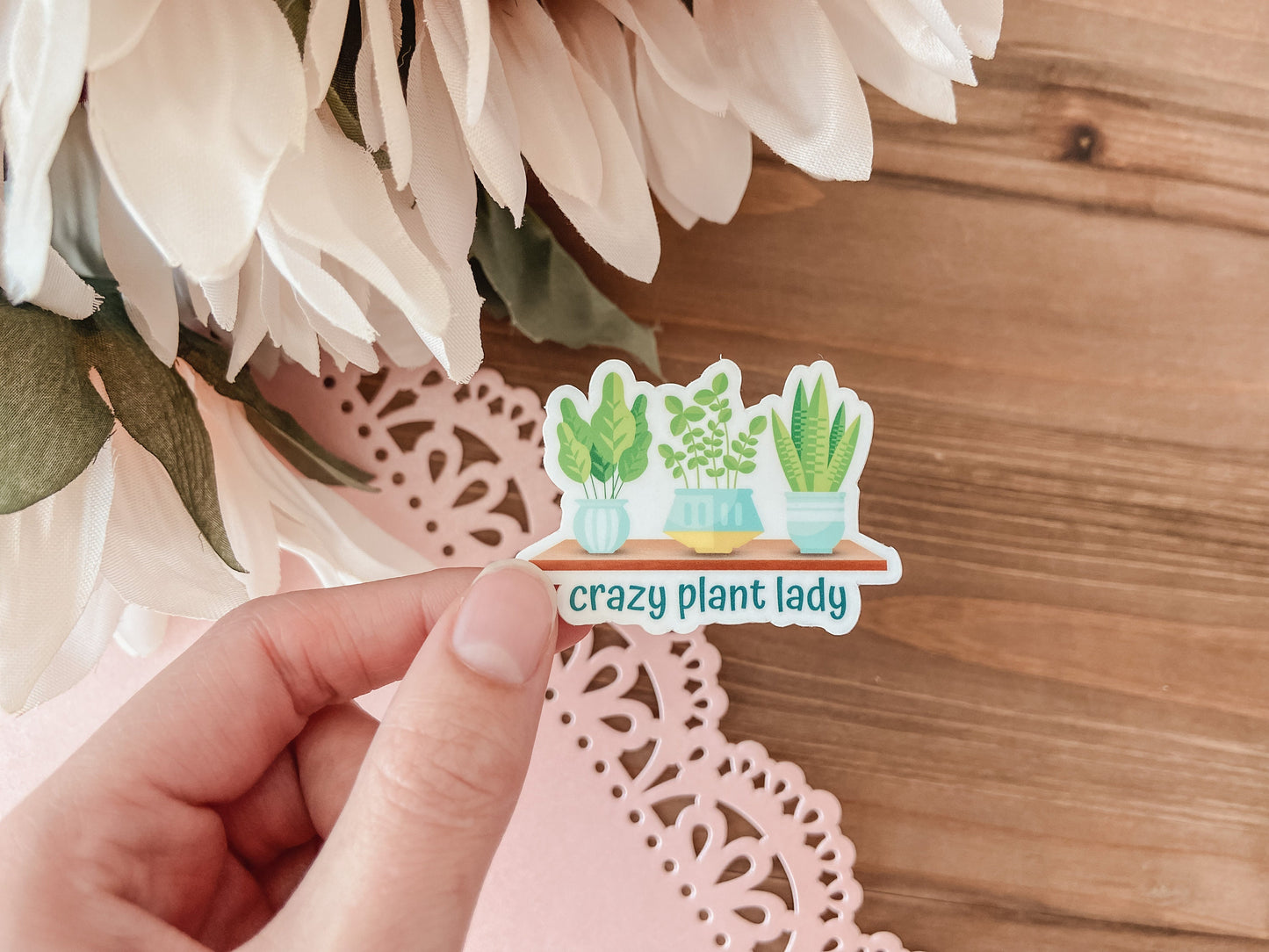 Plant Lady Sticker - Weatherproof Die-cut Sticker - Plant Stickers - Plant Parent Sticker